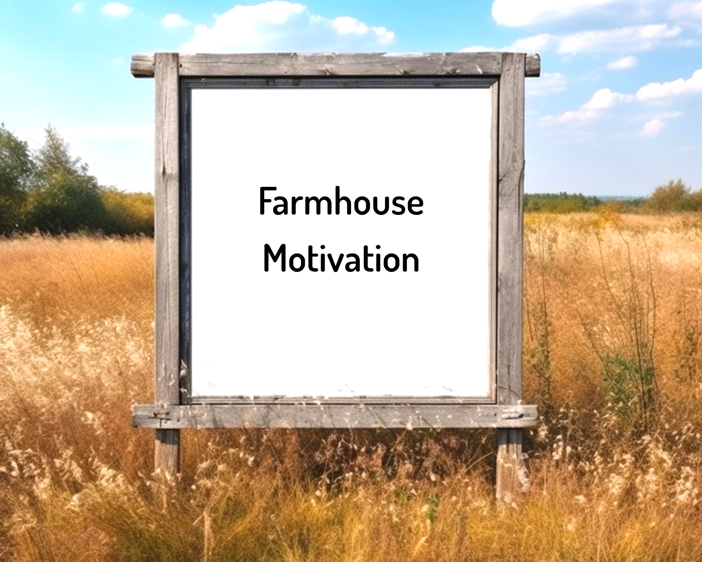 Farmhouse motivation