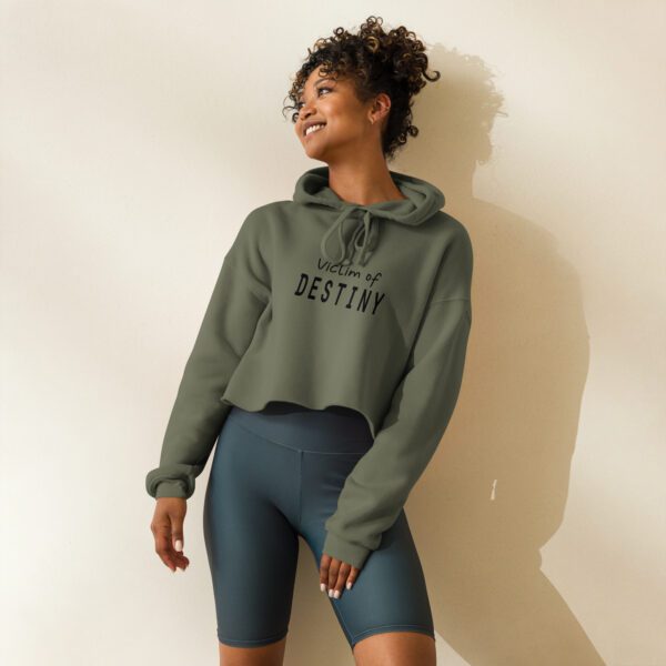 Victim of Destiny in Crop Hoodie - Image 2